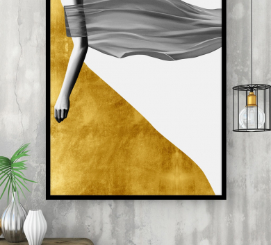 Tranh Trang Trí Cô Gái Váy Vàng SM33