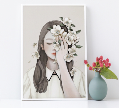 Chân Dung Cô Gái Và Hoa