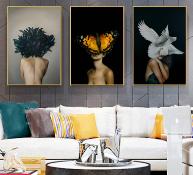 Bộ 3 Bức Cô Gái Và Cánh Bướm