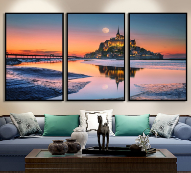 Trang Trang Trí Lâu Đài Trên Bờ Biển V9-52