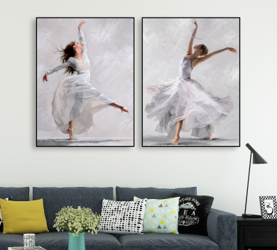 Bộ 2 Bức Cô Gái Đang Múa