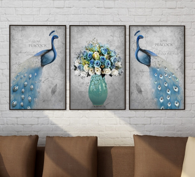 Trang Trang Trí Chim Công LEN10