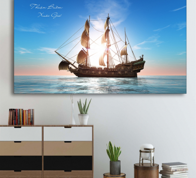 Tranh Trang Trí Thuyền Buồm Trên Biển GEN22